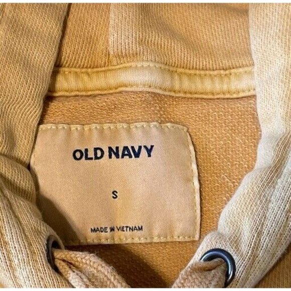 Old Navy Y2K Hoodie Women's Small Yellow California Rainbow Distressed - Picture 5 of 14